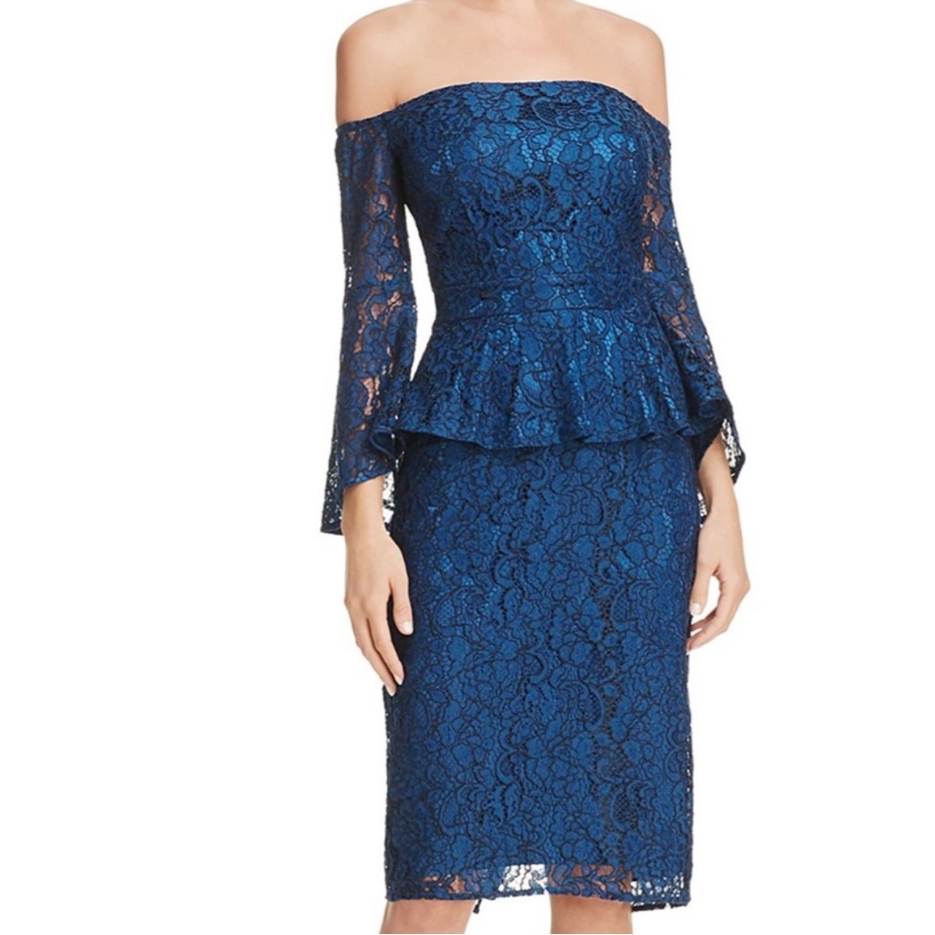 Laundry By Shelli Segal Off Shoulder Lace Dress